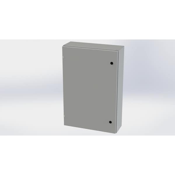 1/4 Turn Latch Electrical Enclosures, 36 in H, 8 in D, 24 in W, NEMA 3R, 4, 12, 13, Carbon Steel